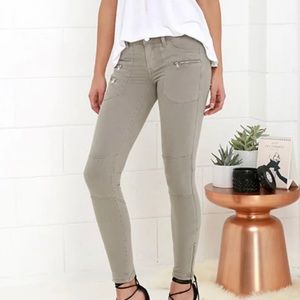 Blank NYC Skinny Taupe Motto Zipper Jeans size 29